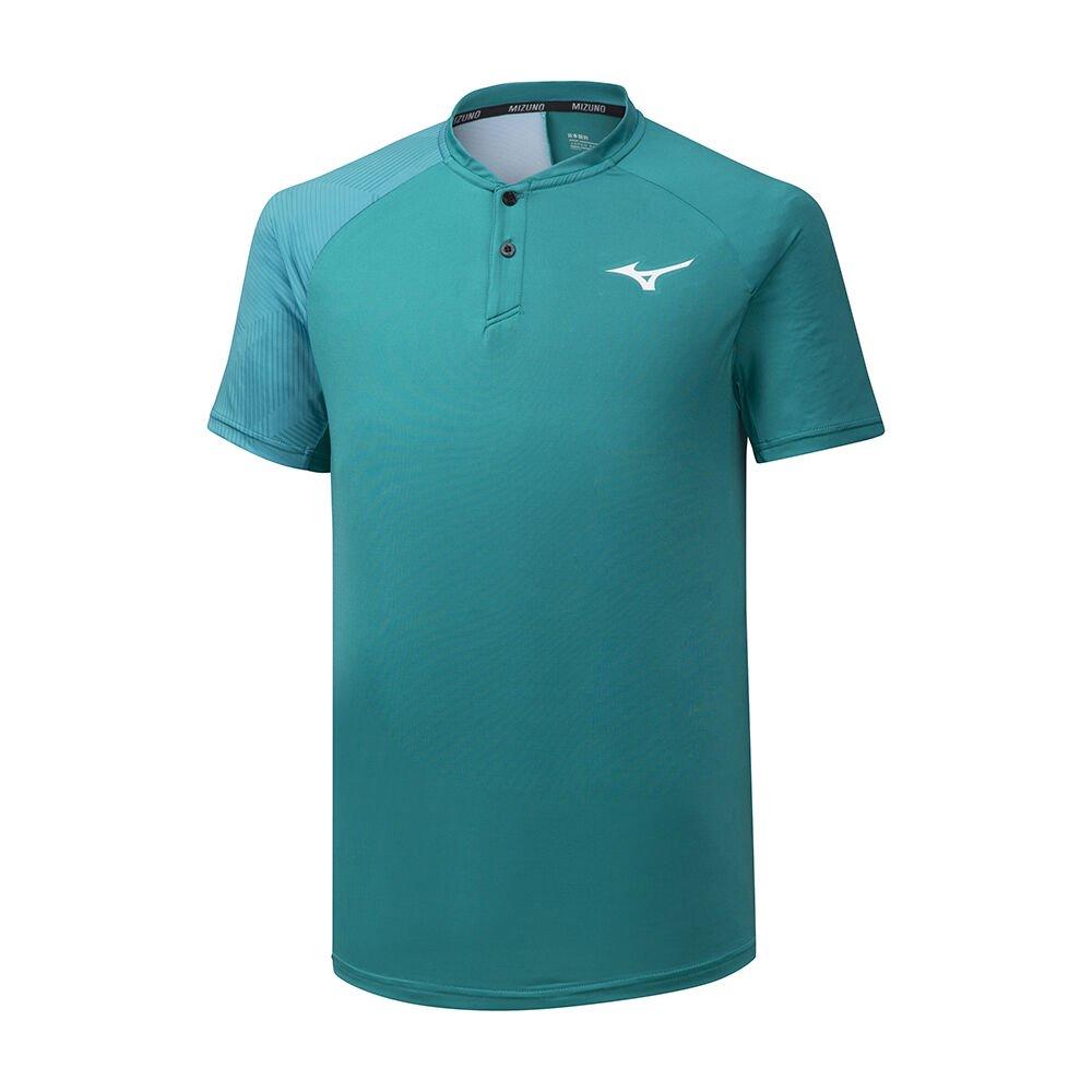 Mizuno Men's T-Shirts Blue Shadow Polo Apparel - K2GA951232